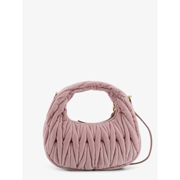 Miu Miu Women Wander Matelasse Velvet Mini Crossbody Bag - Picture 3 of 5